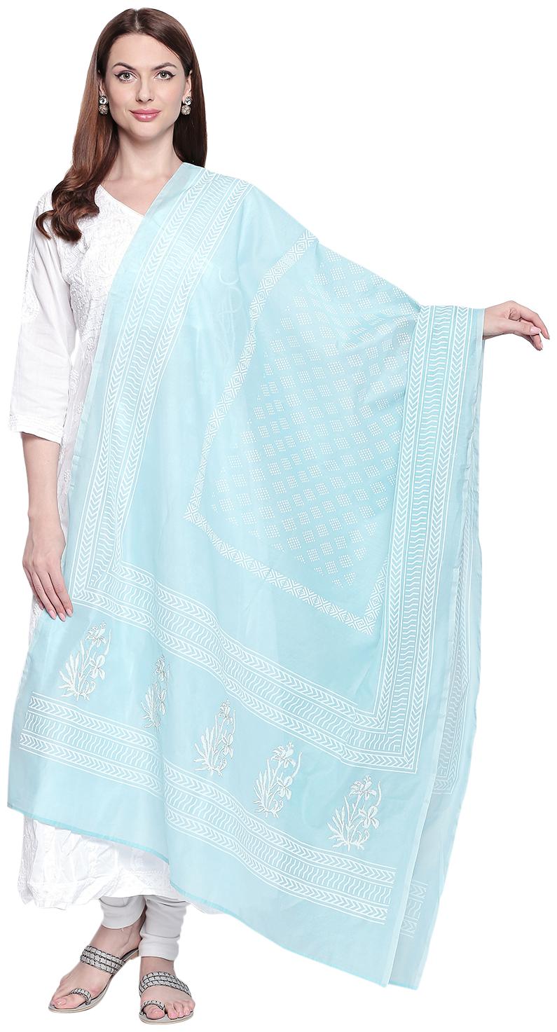 

Rangmanch by Pantaloons Women Turquoise Dupatta