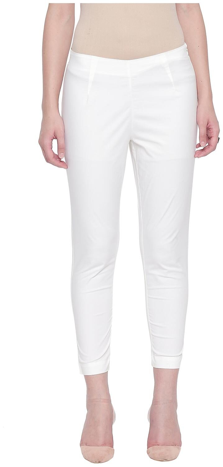 

Rangmanch By Pantaloons Women White Regular fit Regular pants
