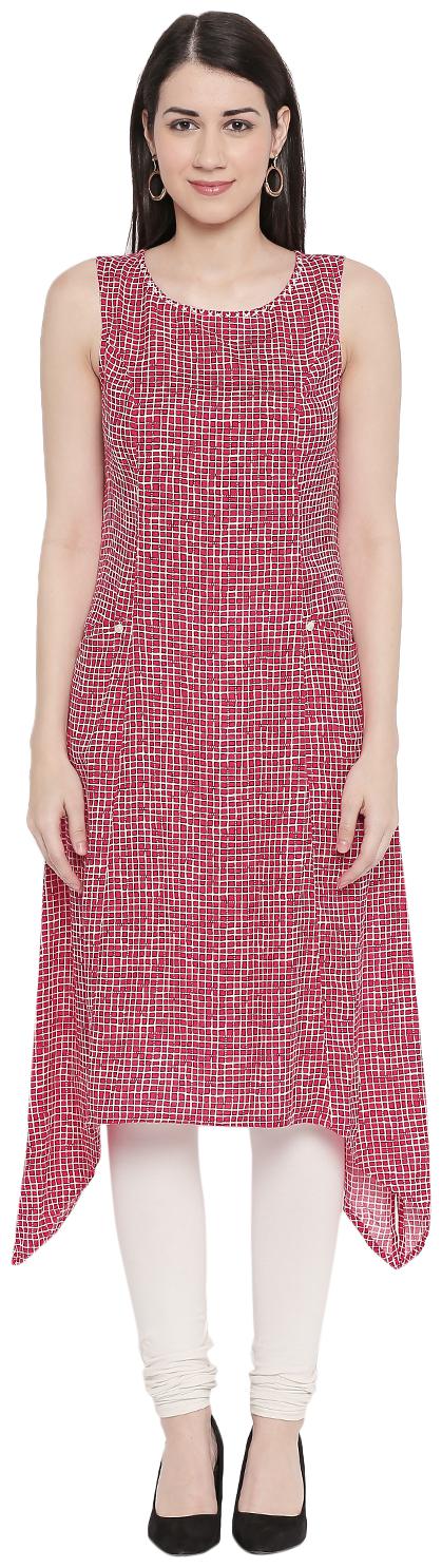 

Rangmanch By Pantaloons Women Pink Printed Straight Kurta