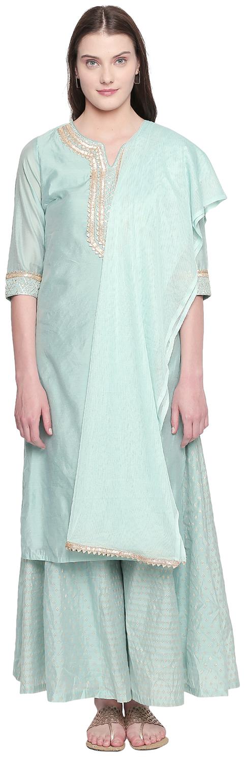 

Rangmanch By Pantaloons Polyester Festival Kurta Palazzo Green