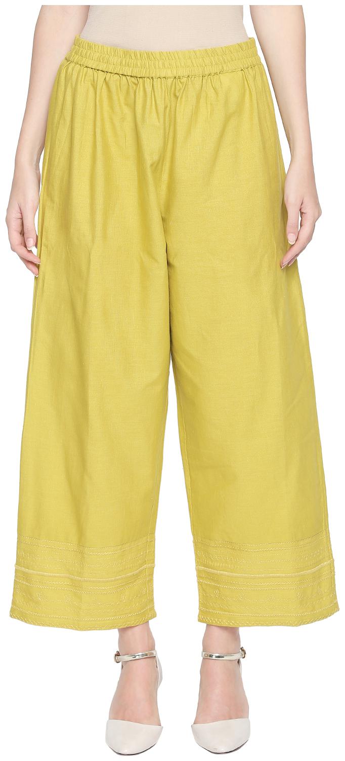 

Rangmanch By Pantaloons Women Yellow Regular fit Regular trousers