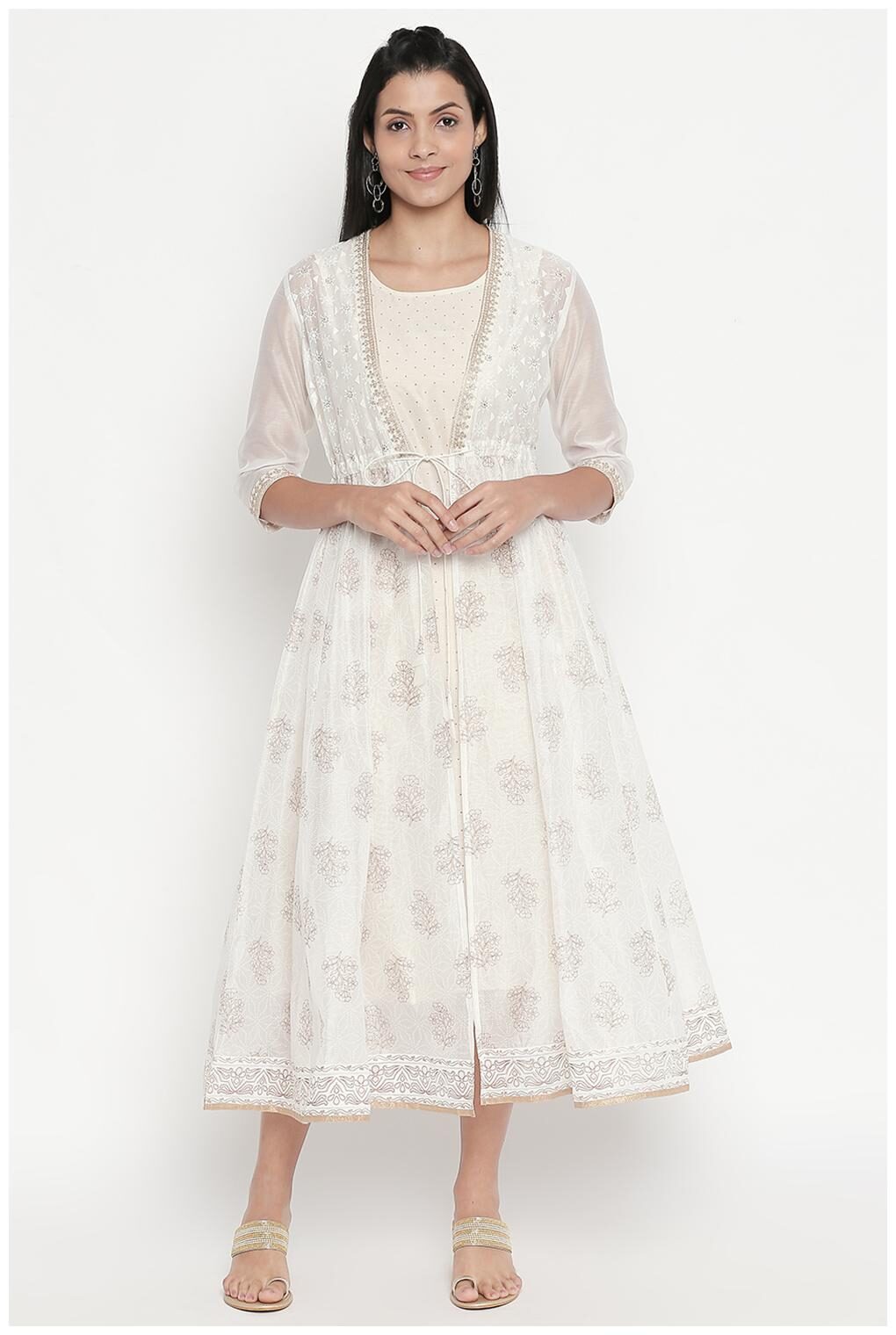 

Rangmanch By Pantaloons White Embroidered Shirt dress
