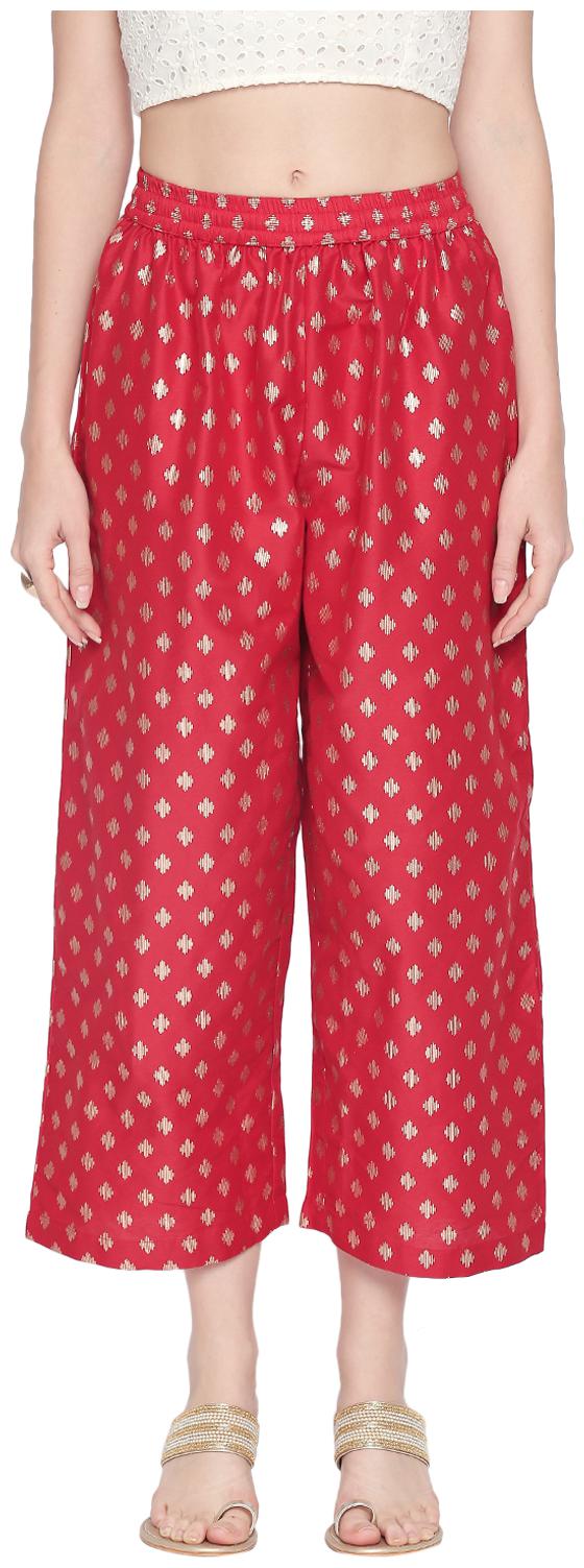 

Rangmanch By Pantaloons Women Red Regular fit Regular pants