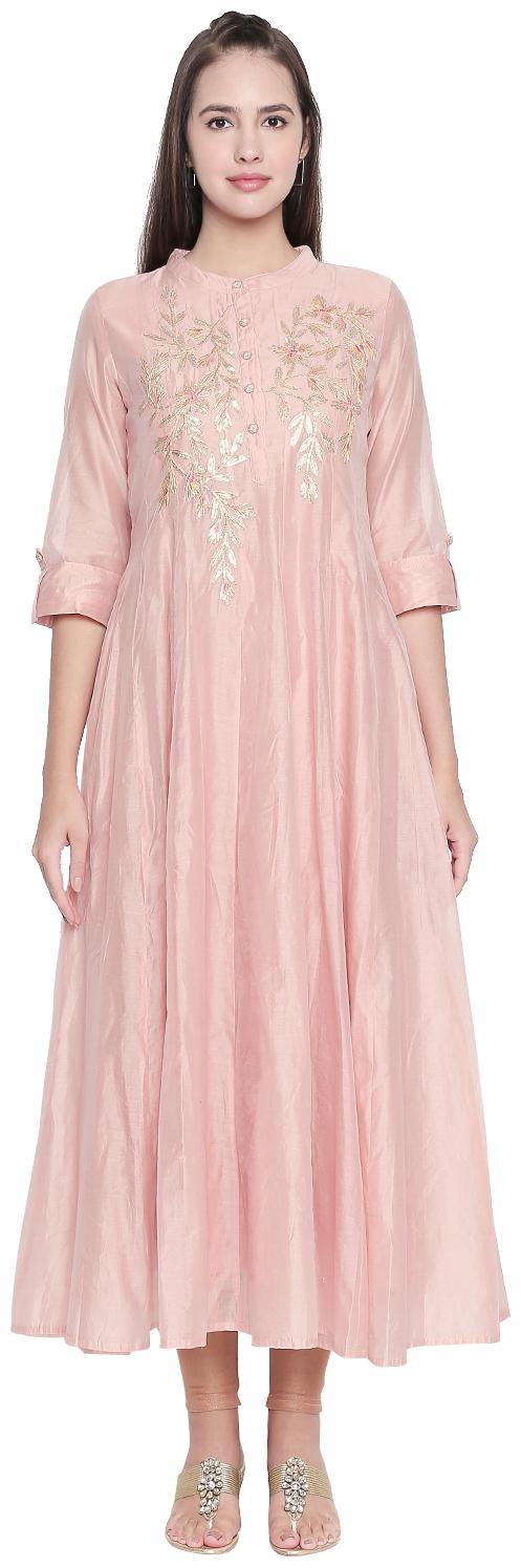 

Rangmanch By Pantaloons Pink Embroidered Shirt dress