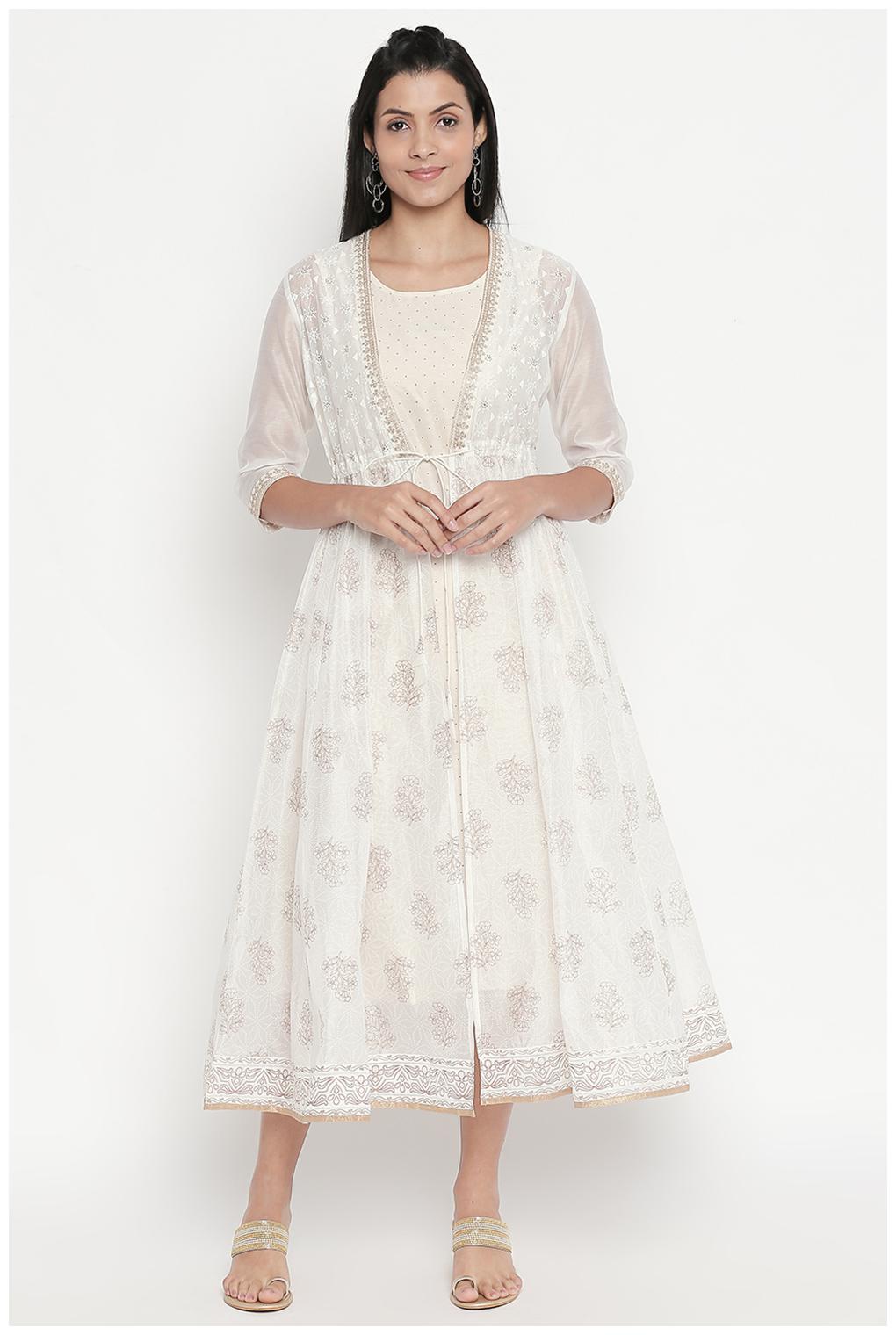 

Rangmanch By Pantaloons White Embroidered Shirt dress