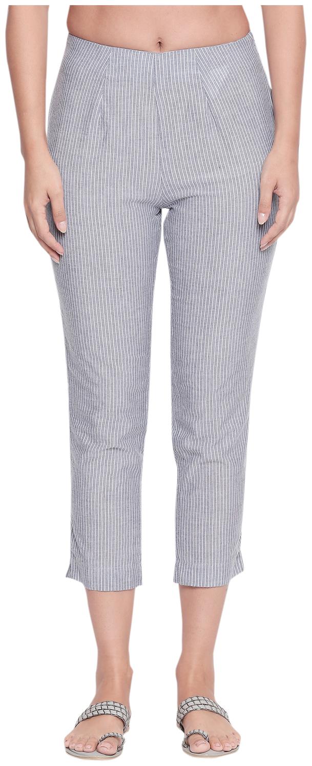

Rangmanch By Pantaloons Women Grey Slim fit Regular pants