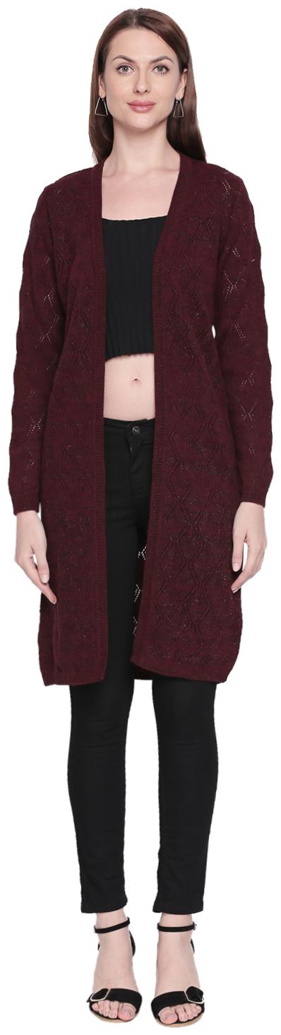 

Rangmanch By Pantaloons Women Shrug - Maroon