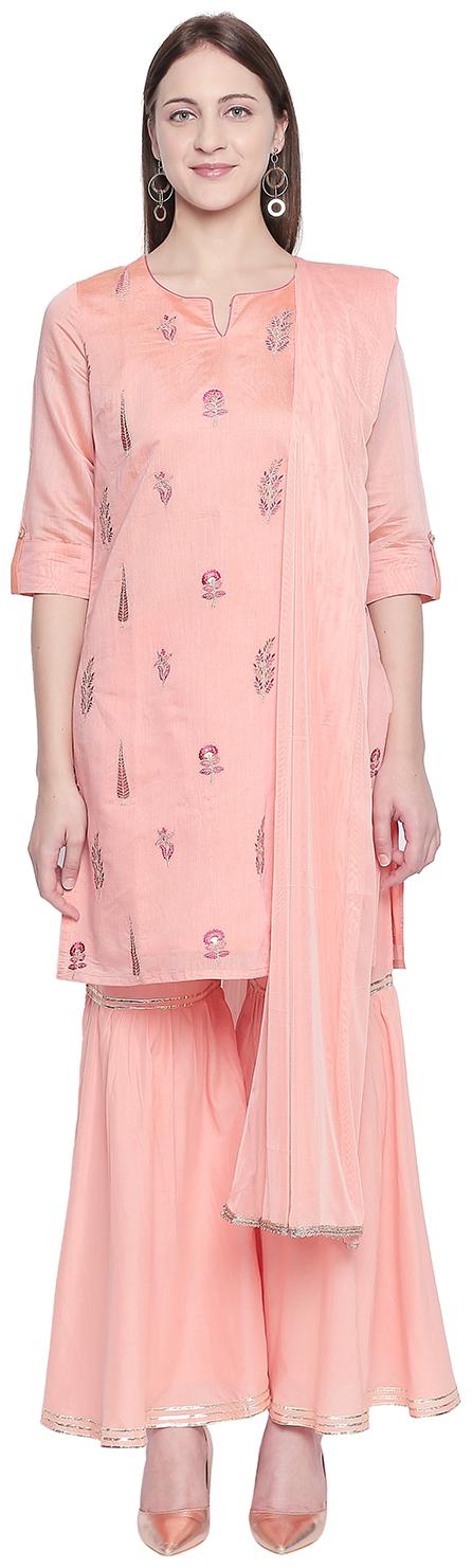 

Rangmanch by Shararaaloons Pink Women Sharara Kurta Dupatta