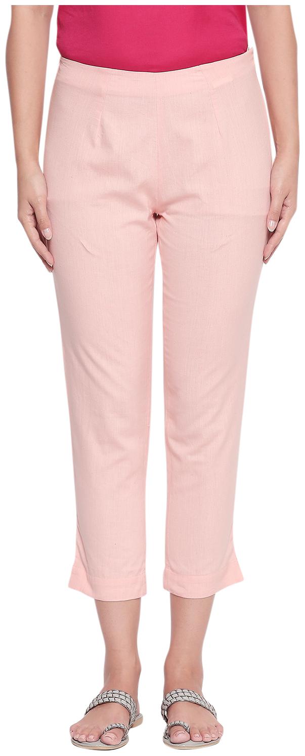 

Rangmanch By Pantaloons Women Pink Slim fit Regular pants