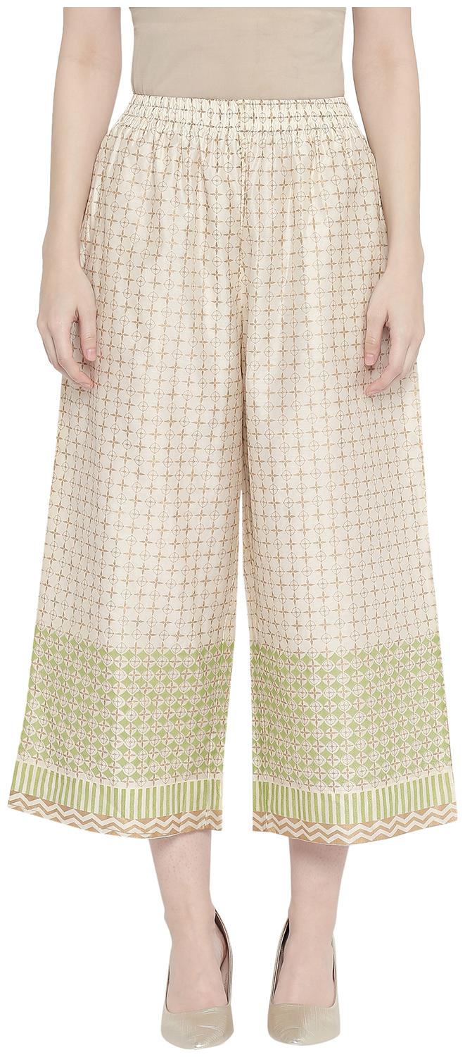 

Rangmanch by Pantaloons Women Palazzo Cream