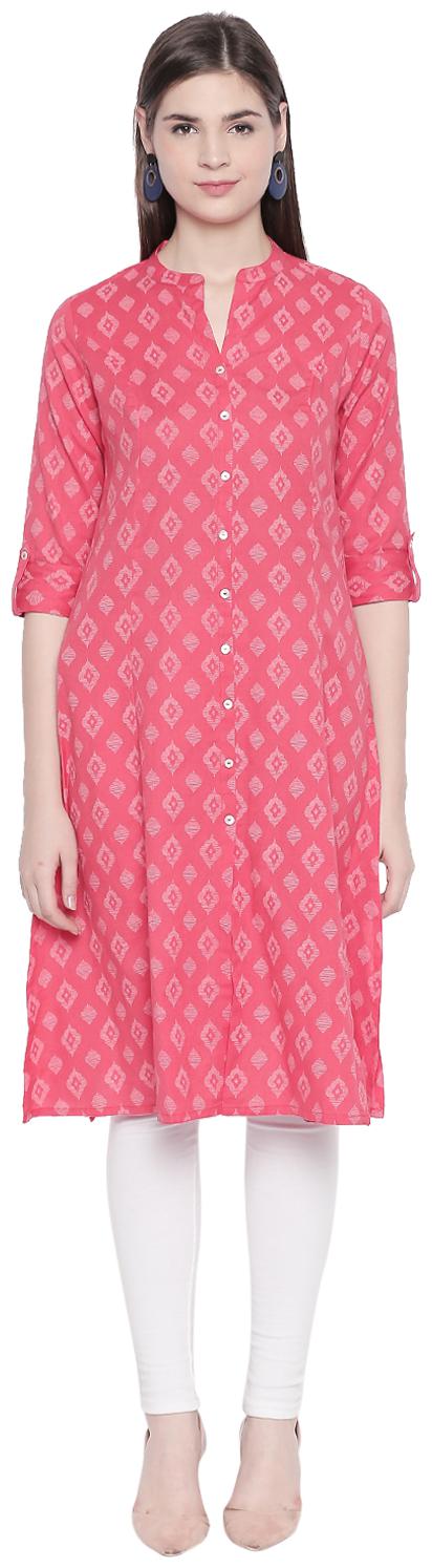 

Rangmanch By Pantaloons Women Pink Printed Regular Kurta