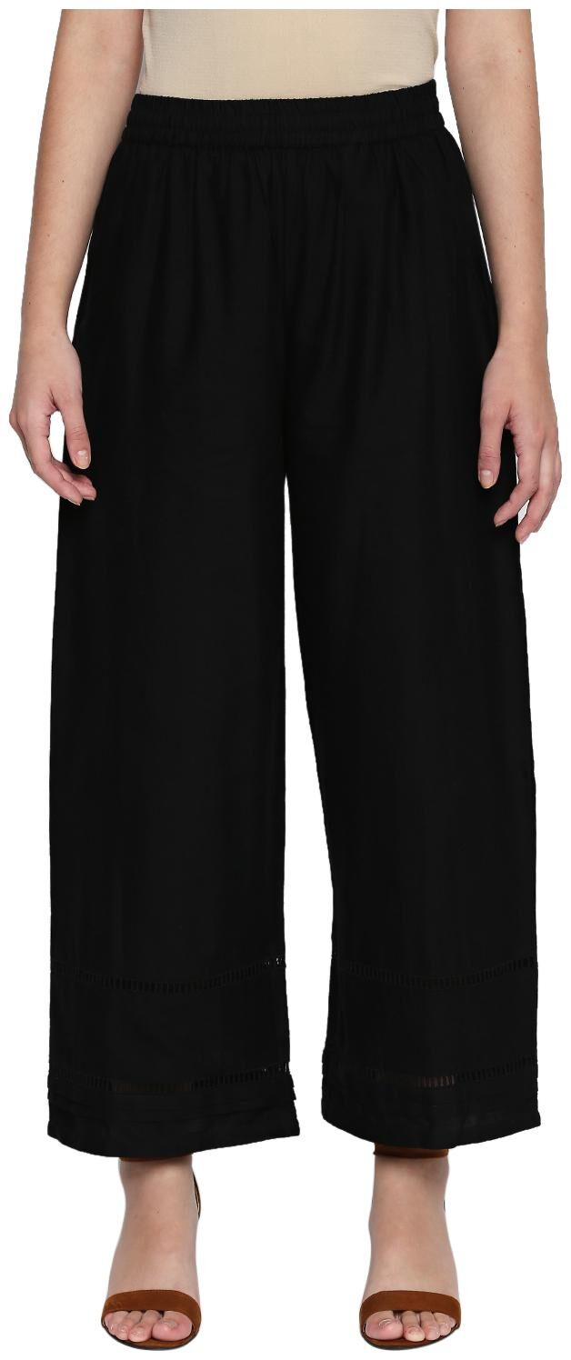 

Rangmanch By Pantaloons Women Black Regular fit Regular pants