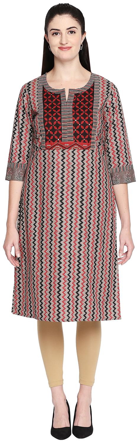 

Rangmanch By Pantaloons Women Multi Printed Straight Kurta