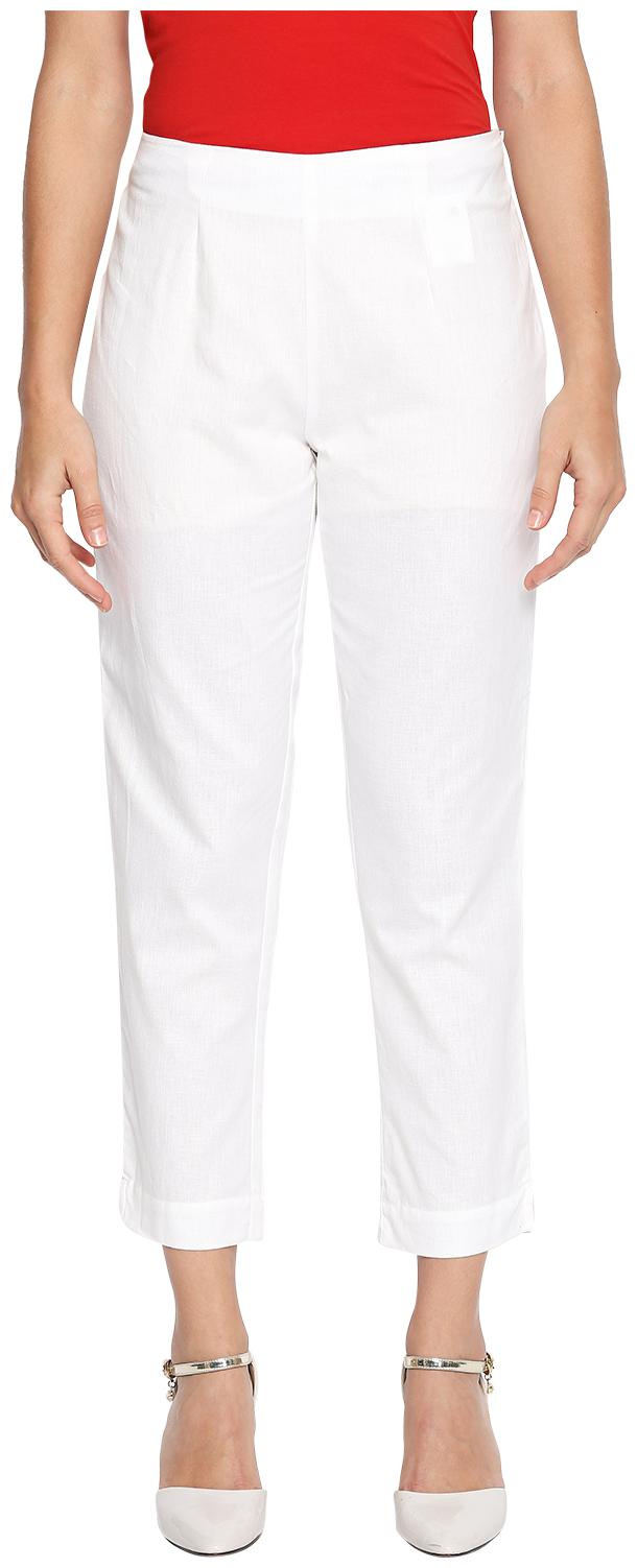 

Rangmanch By Pantaloons Women White Regular fit Regular pants