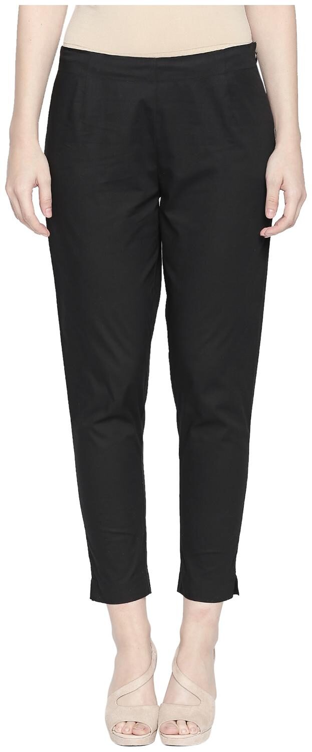 

Rangmanch By Pantaloons Women Black Regular fit Regular pants