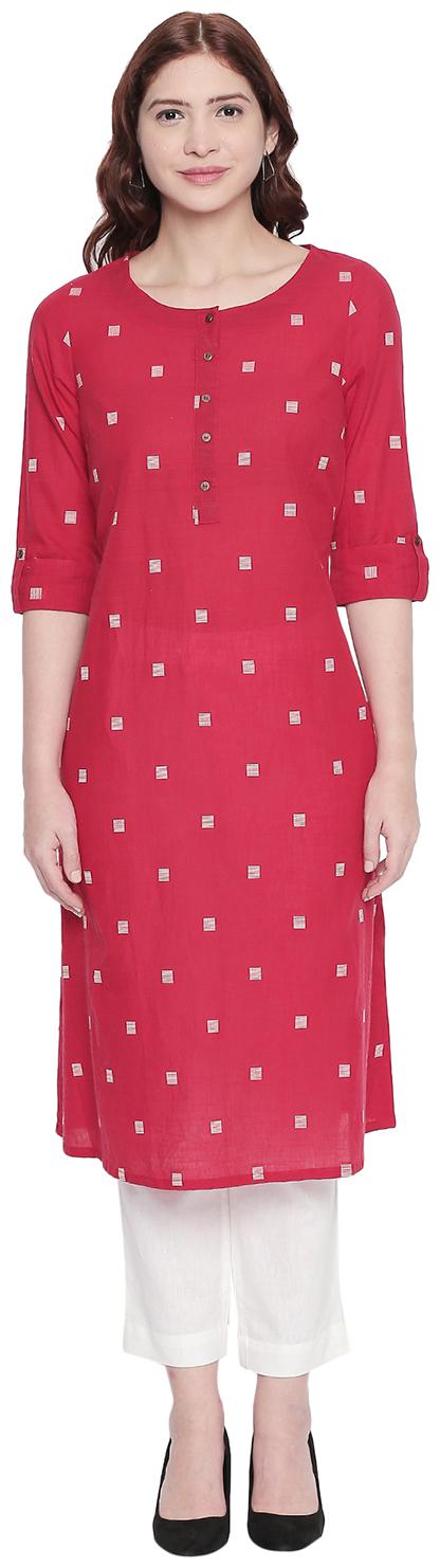 

Rangmanch by Pantaloons Womens Red Kurta