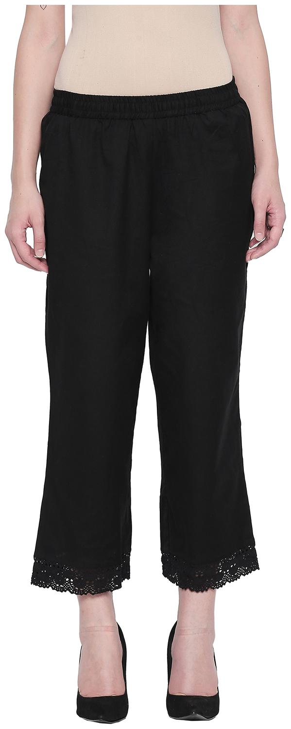 

Rangmanch By Pantaloons Women Black Regular fit Regular pants