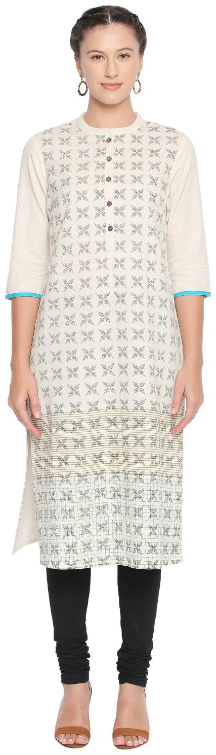 

Rangmanch By Pantaloons Women Yellow Solid Straight Kurta