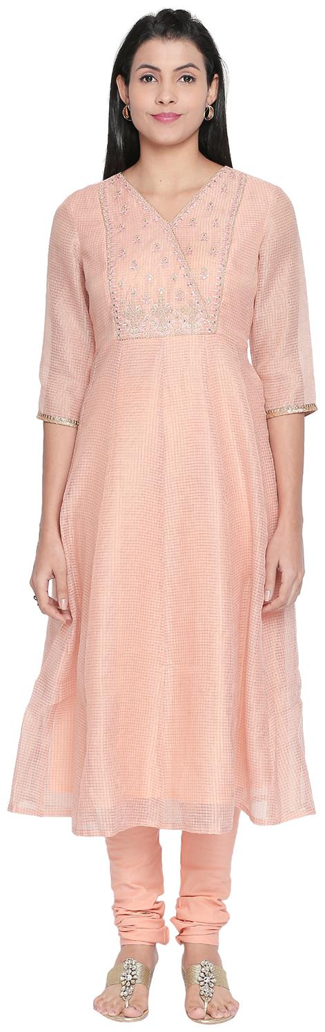 

Rangmanch By Pantaloons Pure Cotton Festival Kurta Churidar Pink