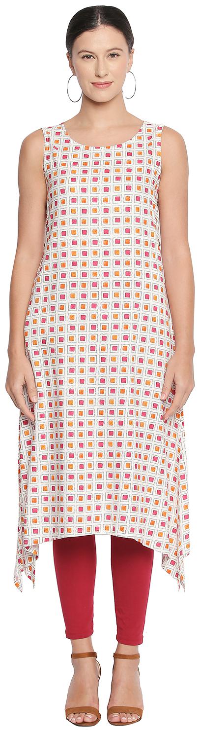 

Rangmanch By Pantaloons Women Pink Solid Layered Kurta