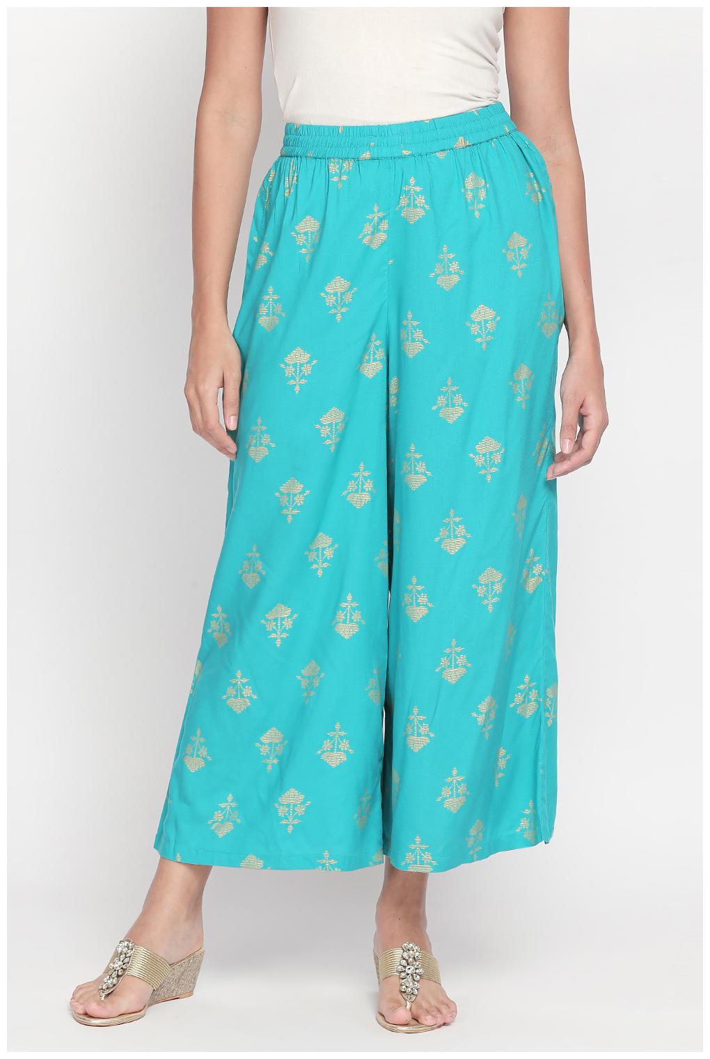 

Rangmanch By Pantaloons Women Blue Regular fit Regular trousers