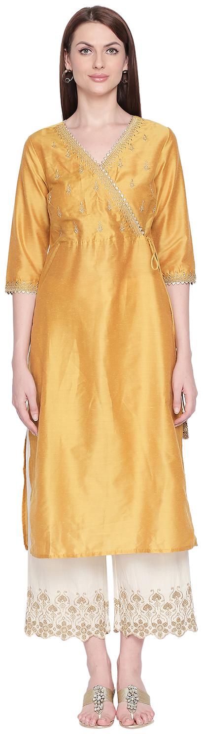 

Rangmanch by Pantaloons Womens Kurta-Yellow