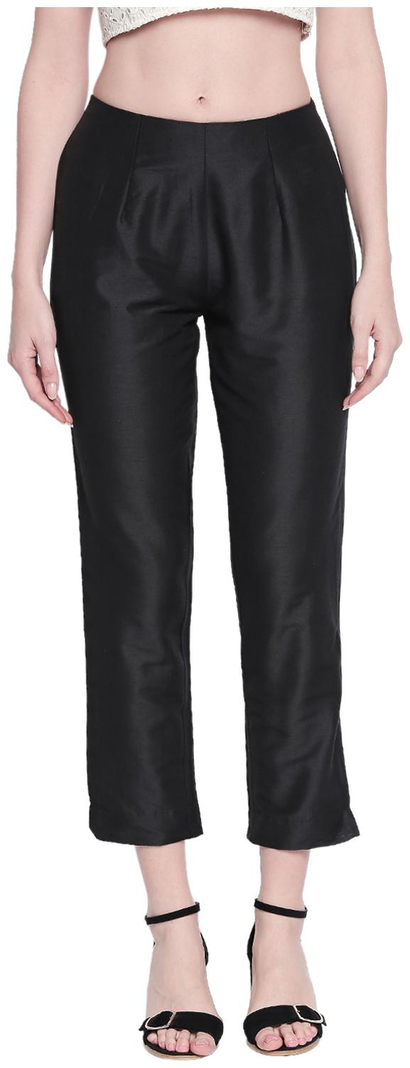 

Rangmanch By Pantaloons Women Black Slim fit Regular pants