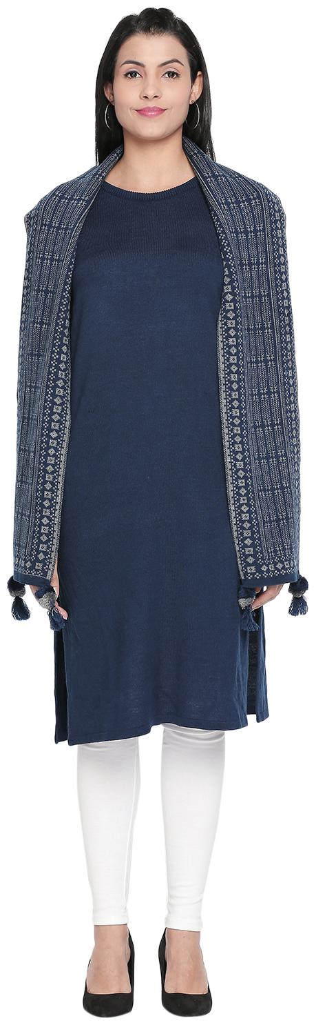

Rangmanch By Pantaloons Women Blue Solid Straight Kurta