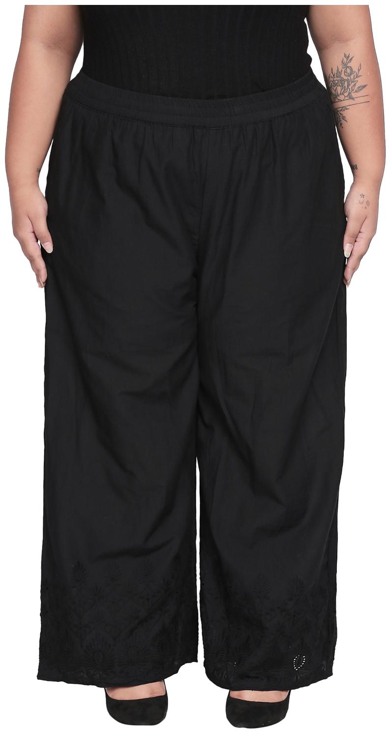 

Rangmanch Plus By Pantaloons Women Black Regular fit Regular trousers