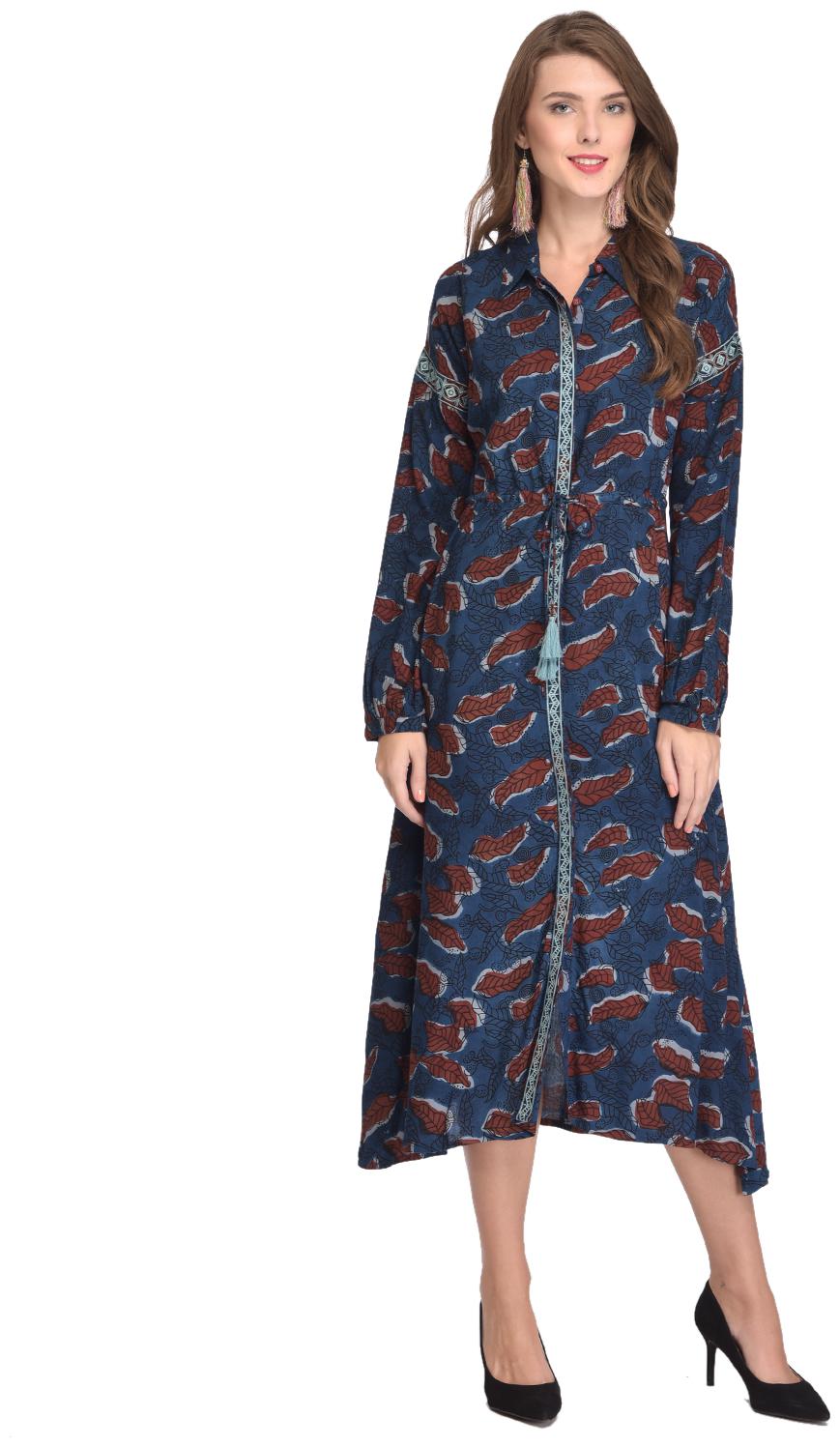 

Rangmayee Womens CottonPrinted and Front emb Slit Kurta