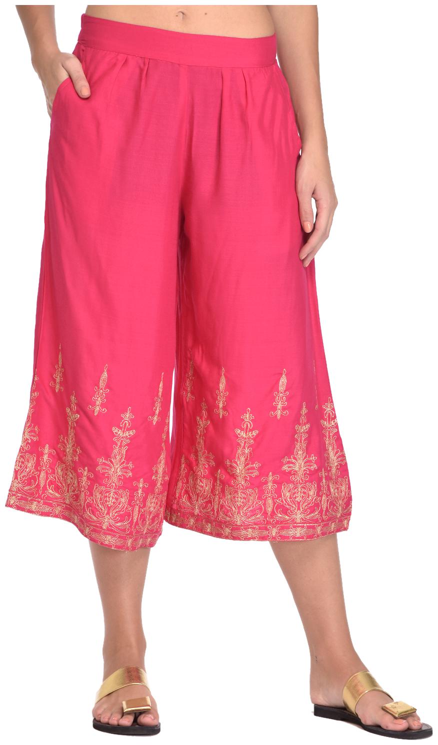 

Rangmayee Women Pink Regular fit Cullotes