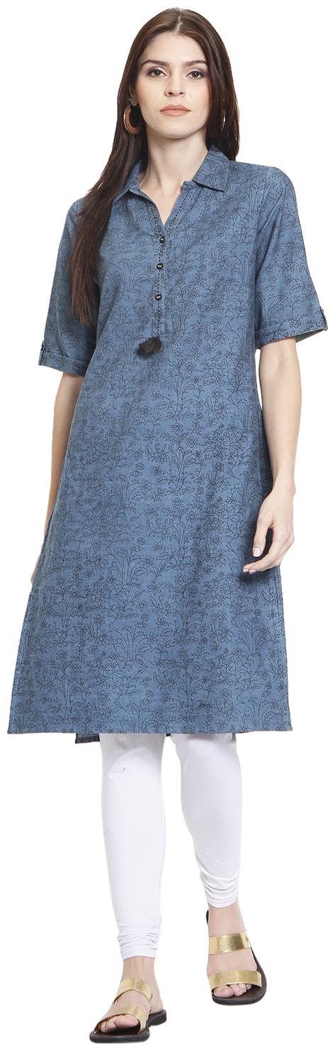 

Rangmayee Women Denim A-Line Kurta