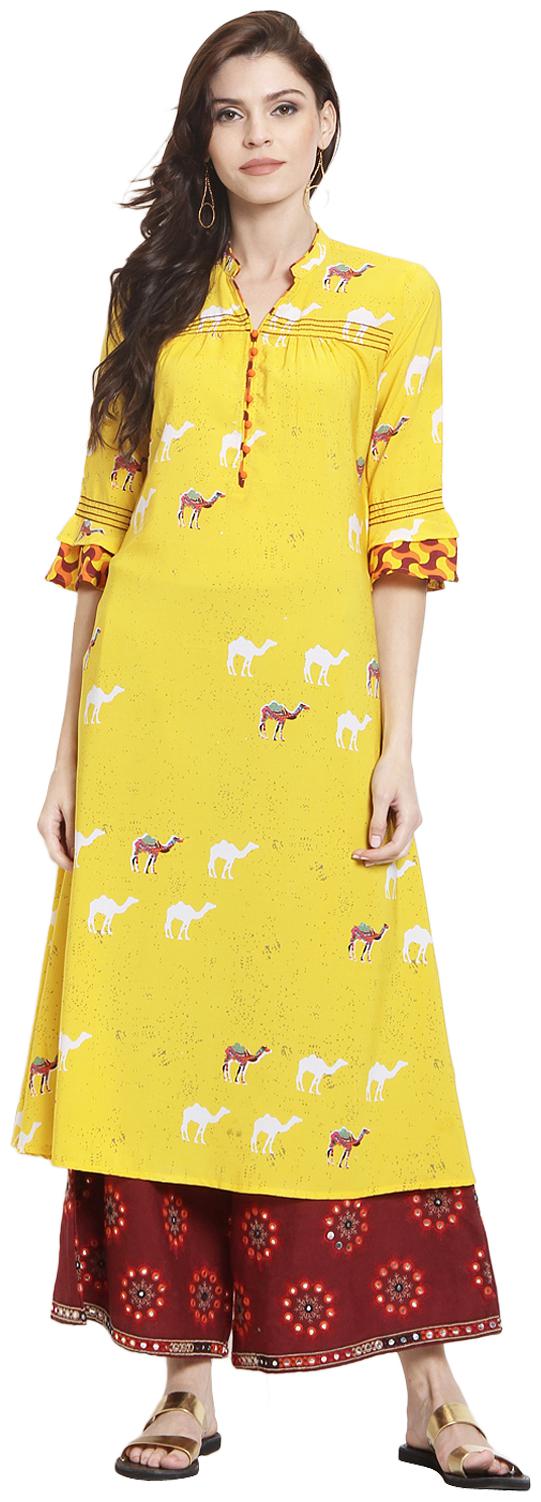 

Rangmayee Women Polyester Crepe A-Line Kurta