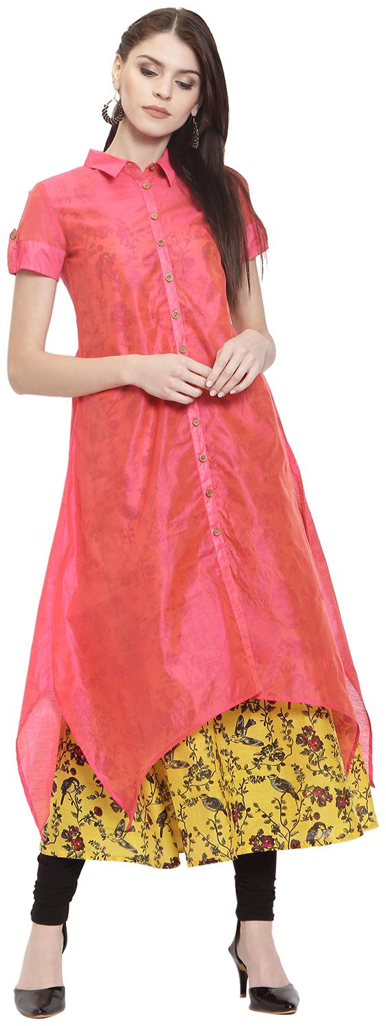 

Rangmayee Women Chanderi A-Line Kurta