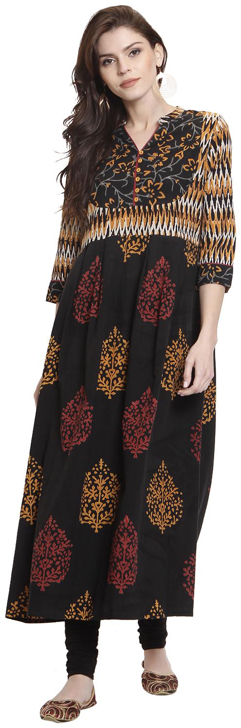 

Rangmayee Womens Cotton Printed A-Line Kurta