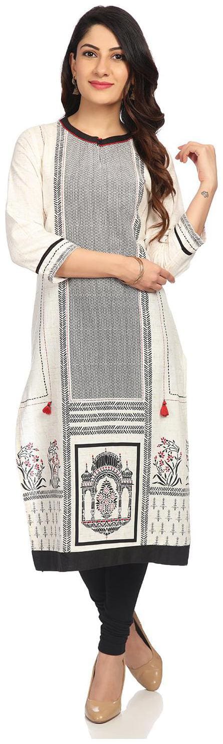 Rangriti Women Multi Printed Straight Kurta