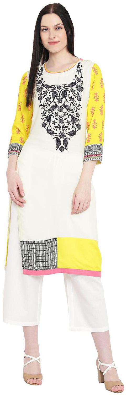 

Rangriti Women Multi Printed Straight Kurta