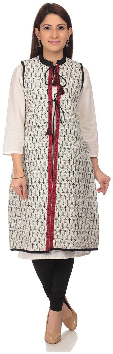 Rangriti Women Shrug - White