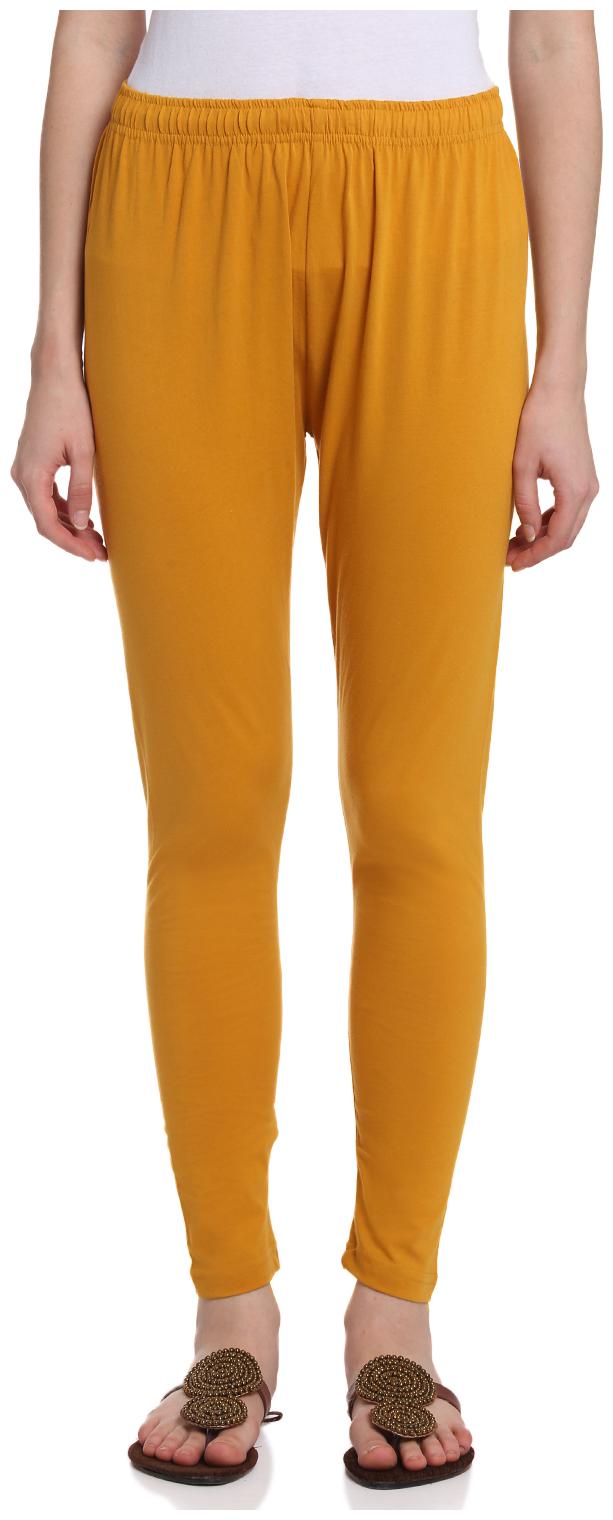 

Rangriti Women Solid Blended Yellow Leggings