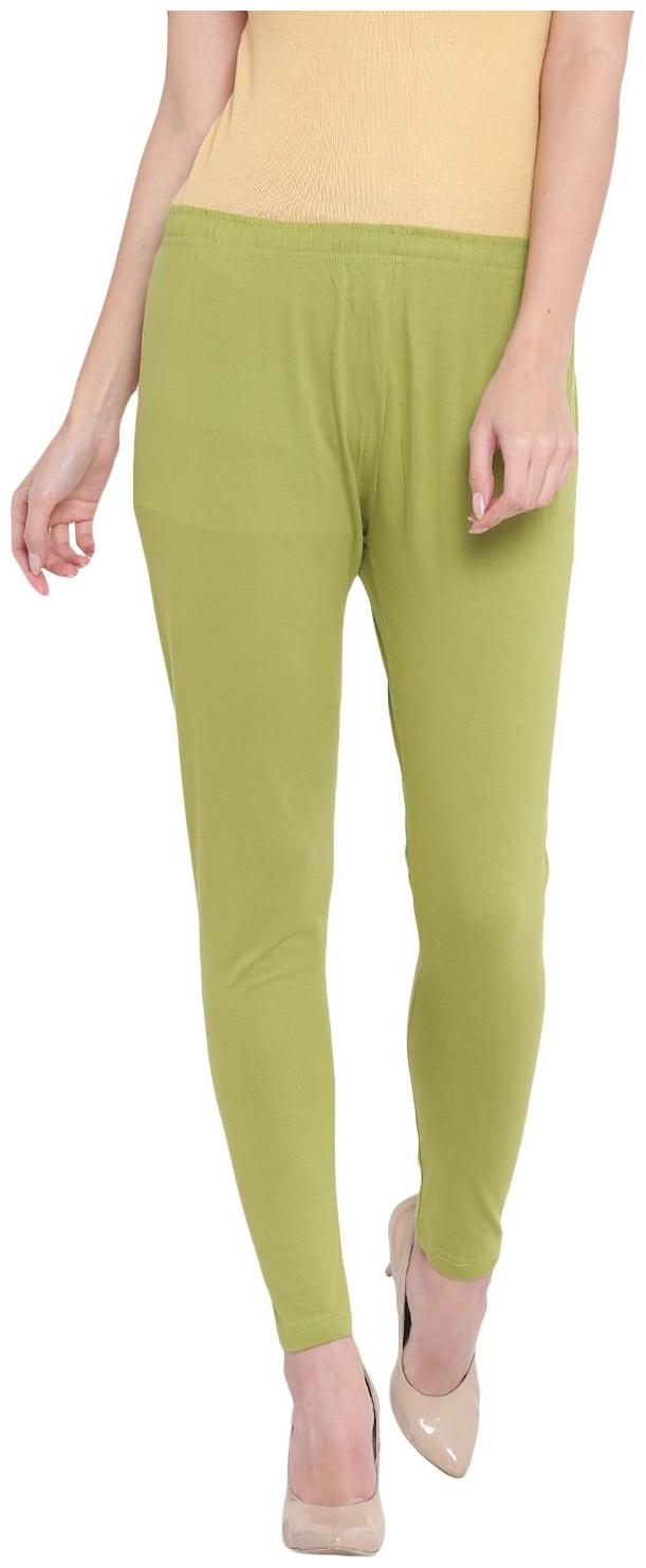 

Rangriti Women Solid Green Legging