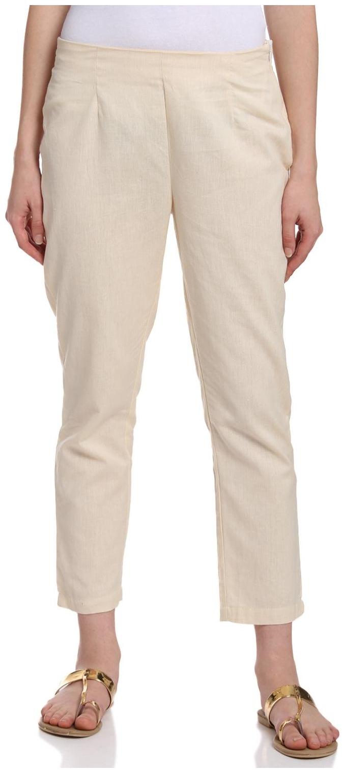 

Rangriti Women Beige Slim fit Regular pants