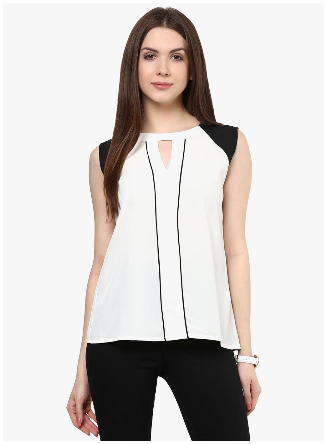 Rare Women Solid Regular top White by Epic Brands