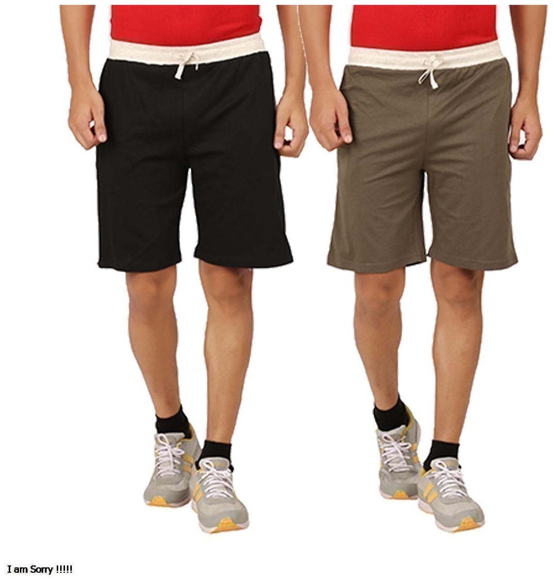 

Rawpockets Men Black Regular Fit Regular Shorts