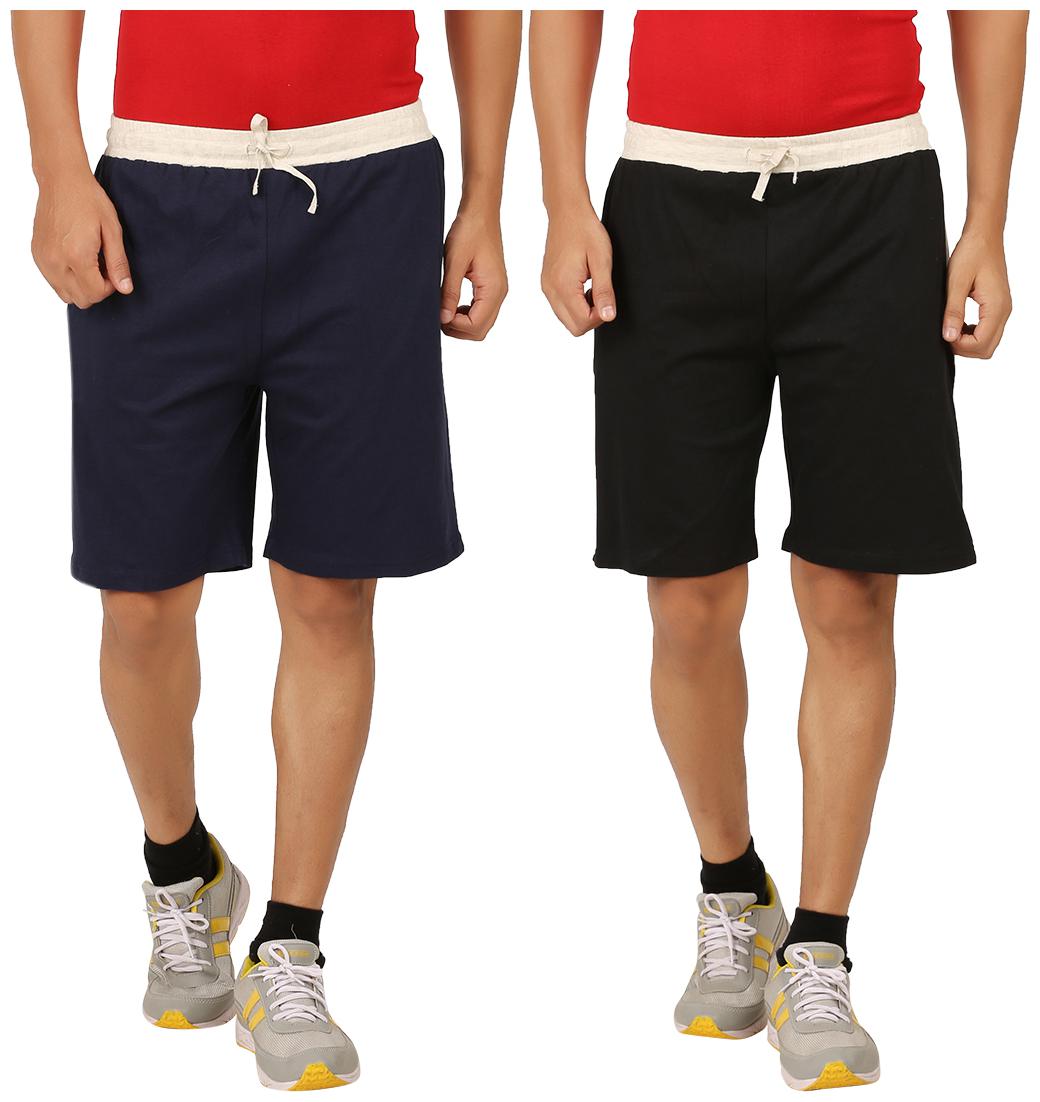 

Rawpockets Men Black Regular Fit Regular Shorts