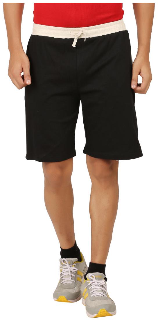 

Rawpockets Men Black Regular Fit Regular Shorts