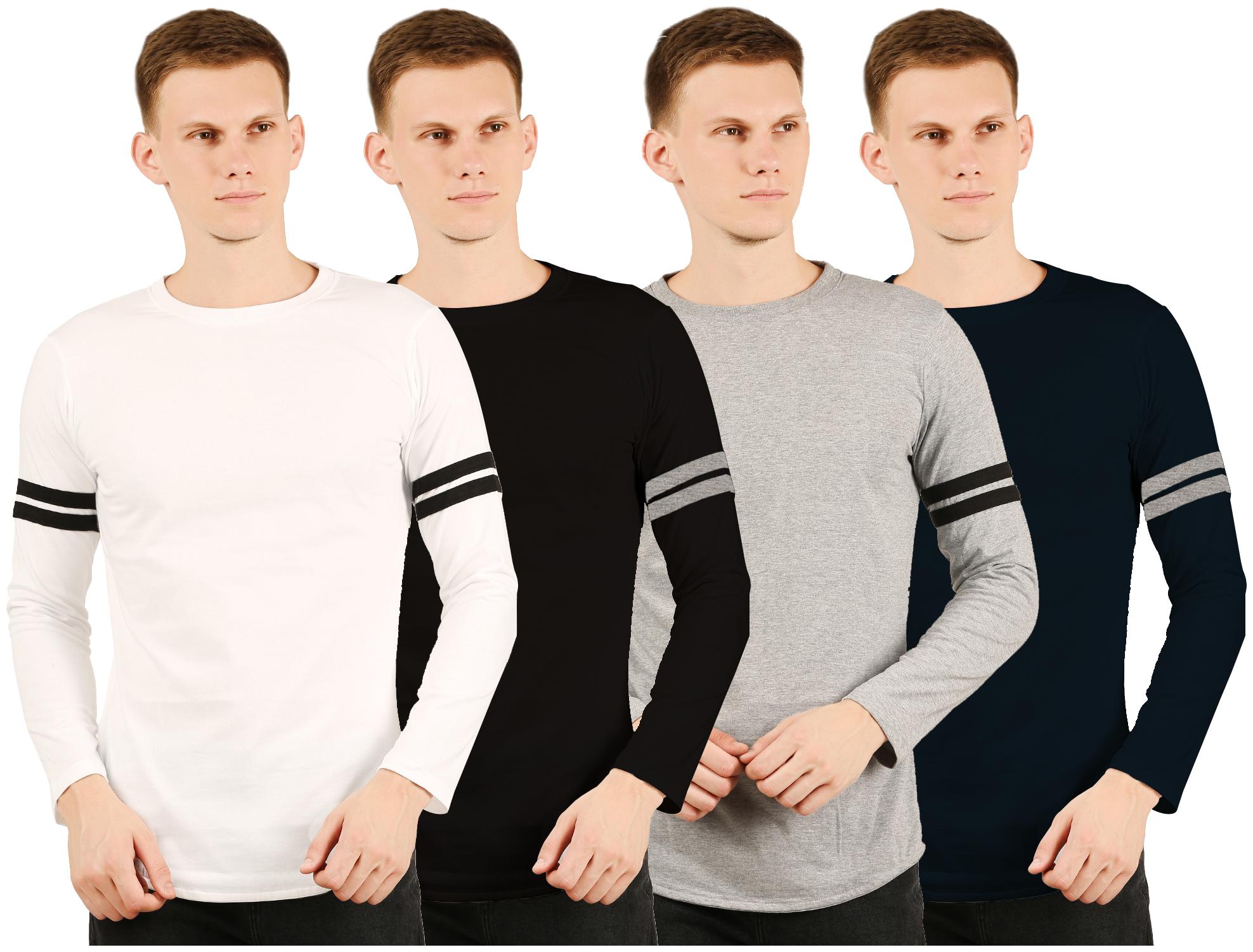 

Rawpockets Men Multi Regular fit Cotton Round neck T-Shirt - Pack Of 4