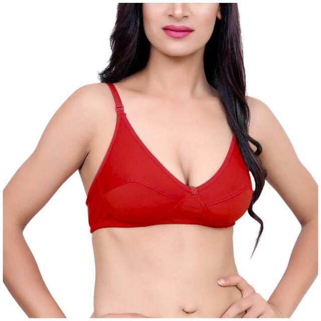 Raylo Non Padded Spandex T Shirt Bra - Red