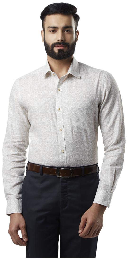 

Raymond Men Regular fit Formal Shirt - Beige