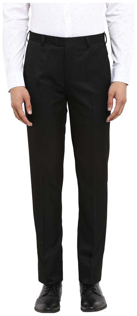 

Raymond Men Solid Regular Fit Formal Trouser - Black