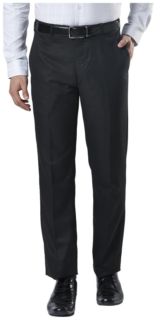 

Raymond Men Solid Regular Fit Formal Trouser - Black